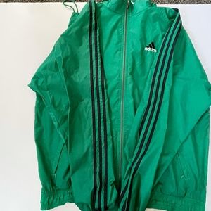Green Adidas windbreaker jacket